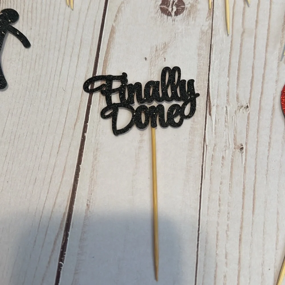 Divorced glitter, food picks